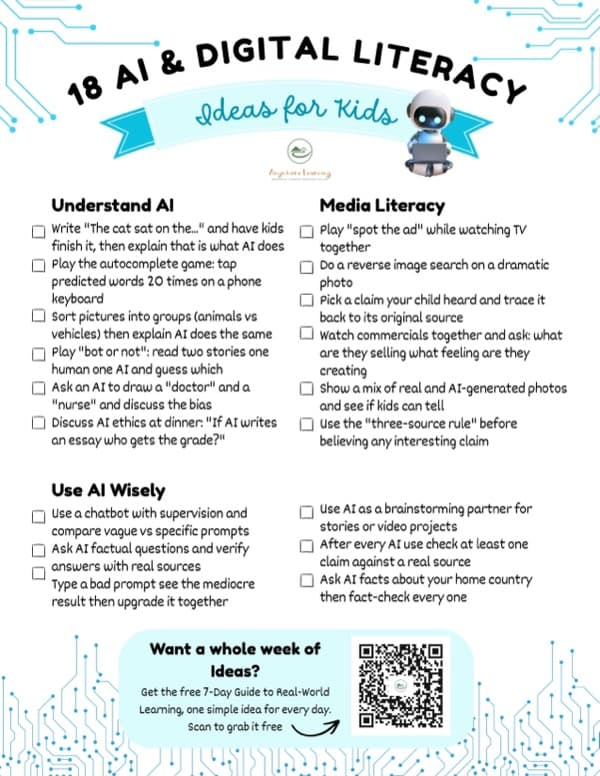 18 AI & Digital Literacy Ideas for Kids