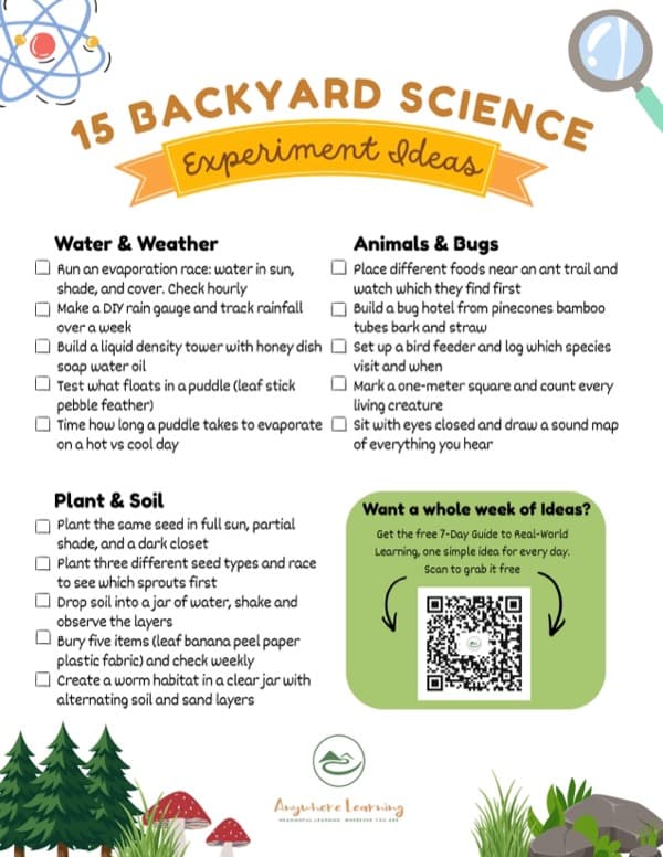 Backyard Science Checklist: 15 Experiments