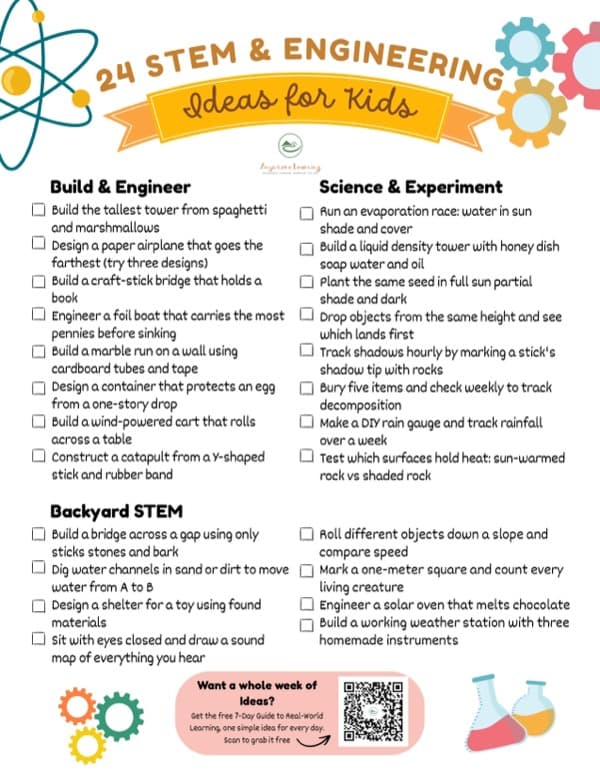 STEM Checklist: 24 No-Kit Builds