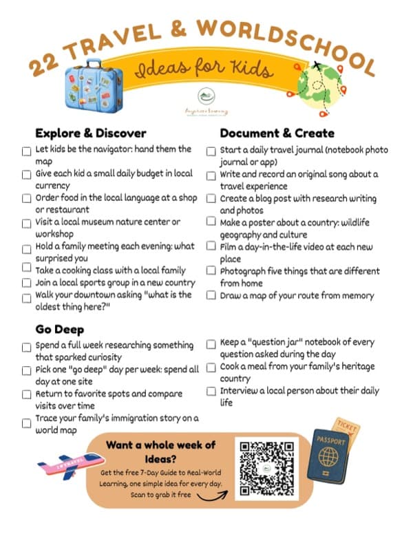 22 Travel & Worldschool Activities for Kids