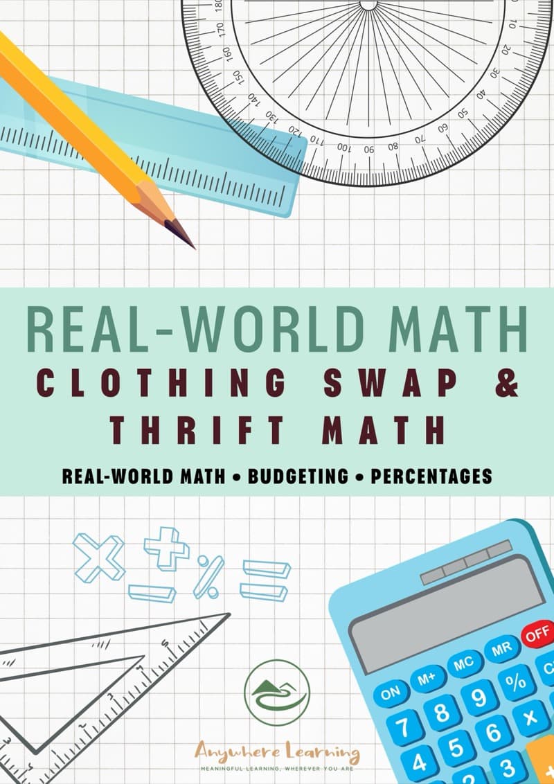 Clothing Swap & Thrift Math — Real-World Math activity guide cover