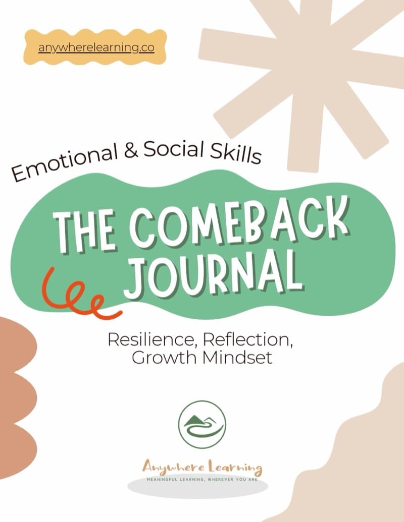 The Comeback Journal — Emotional & Social Skills activity guide cover